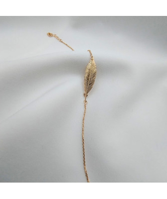 Silver bracelet Swan charm coated with 18k gold