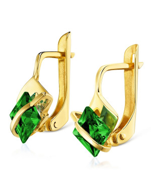 Gold earrings emerald headbands 8k