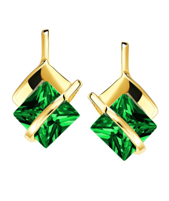 Gold earrings emerald headbands 8k