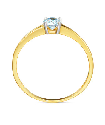 Engagement ring classic blue stone