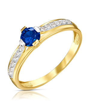 Ring with a blue stone 8k