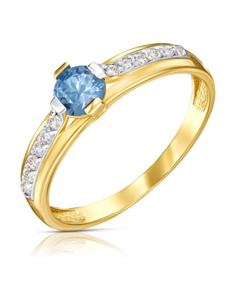 Ring with a blue stone 8k