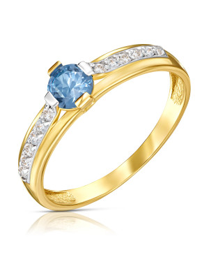 Ring with a blue stone 8k
