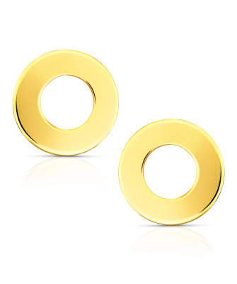 Gold hoop earrings 14k