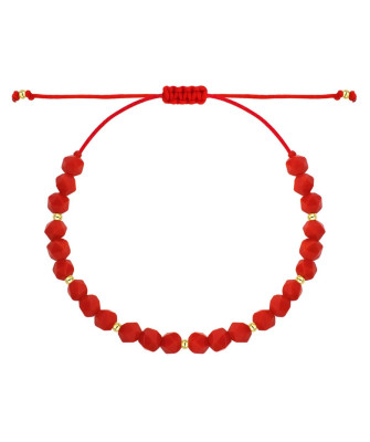 Gold cord bracelet for the hand with a 14k charm