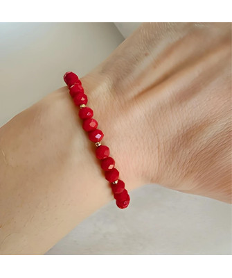 Gold cord bracelet for the hand with a 14k charm