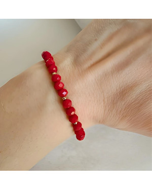 Gold cord bracelet for the hand with a 14k charm