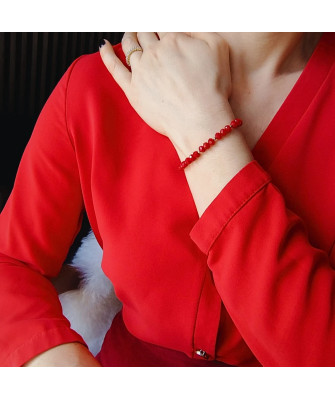 Gold cord bracelet for the hand with a 14k charm