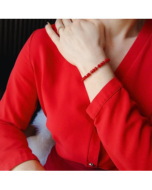 Gold cord bracelet for the hand with a 14k charm
