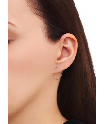 Gold Hoop Earrings Eclat diameter 2 cm