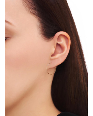 Gold Hoop Earrings Eclat diameter 2 cm