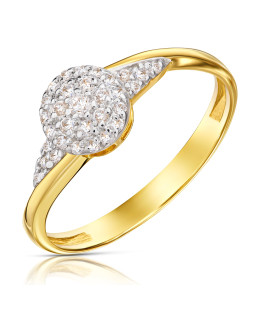 Engagement ring with cubic zirconia 14k