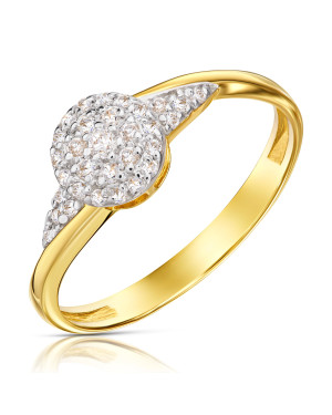 Engagement ring with cubic zirconia 14k