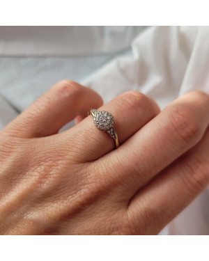 Engagement ring with cubic zirconia 14k