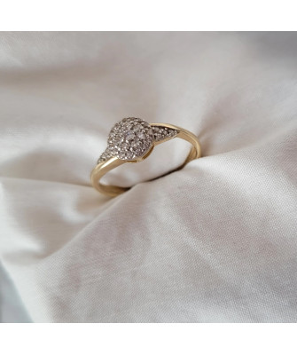 Engagement ring with cubic zirconia 14k