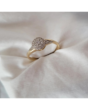 Engagement ring with cubic zirconia 14k