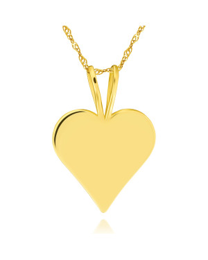 Gold pendant Full heart