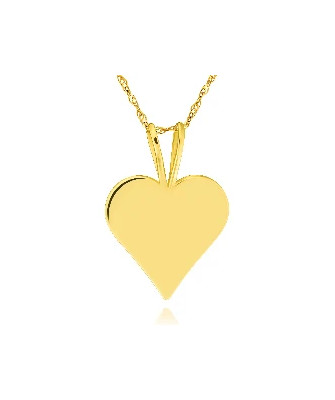 Gold pendant Full heart