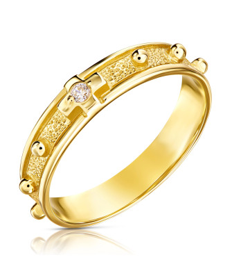 Gold rosary ring