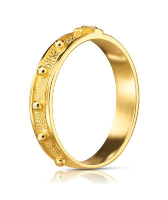 Gold rosary ring