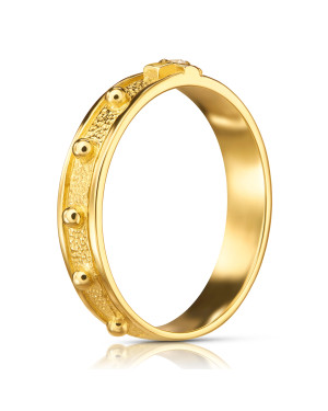 Gold rosary ring