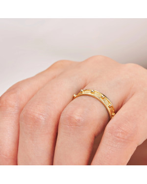 Gold rosary ring