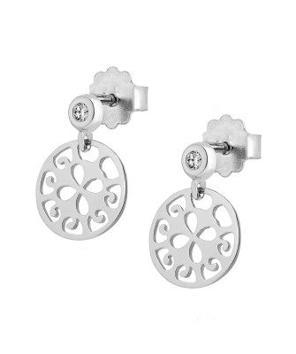 Srebrne kolczyki Orientalne Lato z cyrkonią 1,5 mm