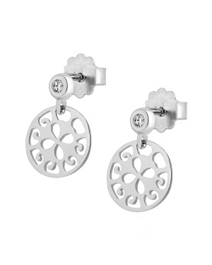 Srebrne kolczyki Orientalne Lato z cyrkonią 1,5 mm