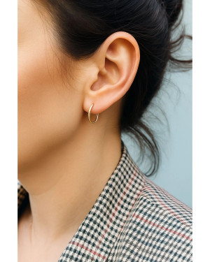Gold hoop earrings 1.5 cm 8k