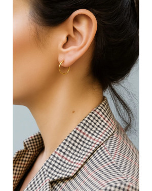 Gold hoop earrings 1.5 cm 8k