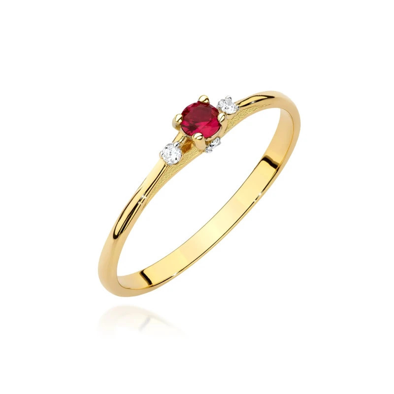 585 Gold Ring With Ruby 0.15 ct certified 585 Gold Ring With Ruby 0.15 ct certified
