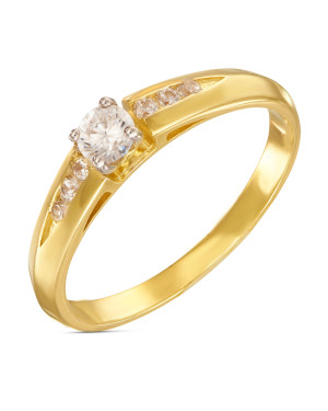 Engagement ring 8k with zirconia