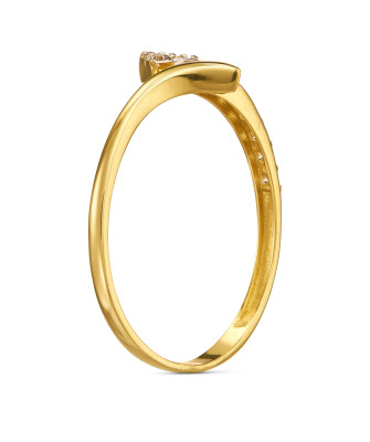 Ring with white stone 8k