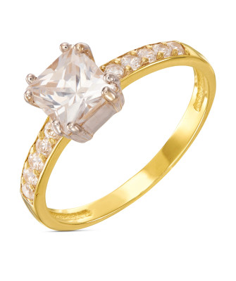 Engagement ring large stone cubic zirconia