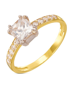 Engagement ring large stone cubic zirconia