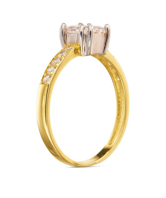 Engagement ring large stone cubic zirconia