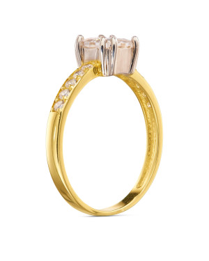 Engagement ring large stone cubic zirconia