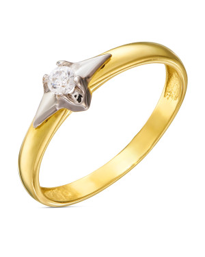 Ring with stone gold 8k
