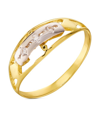 Gold ring 8k with small stones