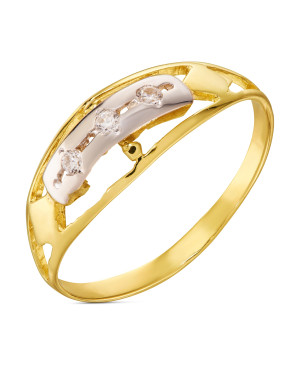 Gold ring 8k with small stones