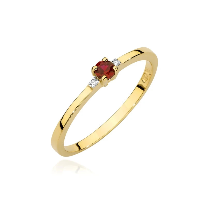 585 Gold Ring With Ruby 0.15ct Certificate 585 Gold Ring With Ruby 0.15ct Certificate
