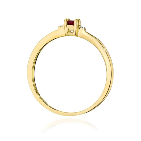 585 Gold Ring With Ruby 0.15ct Certificate