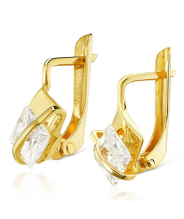 Gold hoop earrings 14k