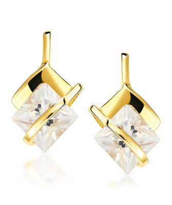 Gold hoop earrings 14k