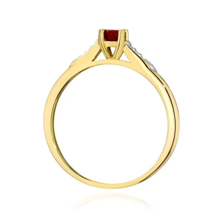 585 Gold Ring With Ruby Diamonds 0.30 ct