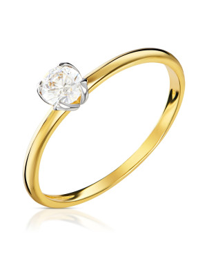 14k gold classic engagement ring cubic zirconia