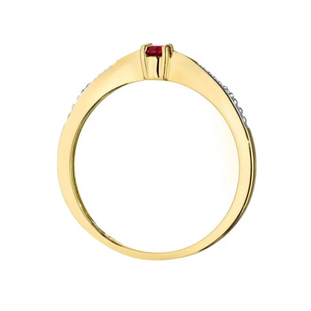 585 Gold Ring With Ruby 0.15ct Certificate