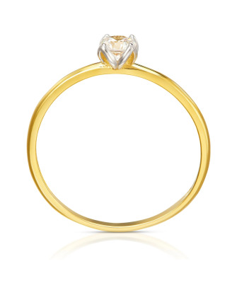 14k gold classic engagement ring cubic zirconia