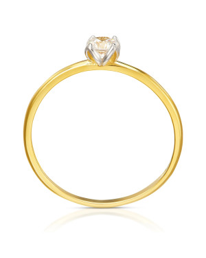 14k gold classic engagement ring cubic zirconia