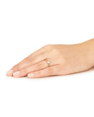 14k gold classic engagement ring cubic zirconia